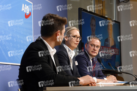 Pressekonferenz der AfD zur Europawahl in Berlin