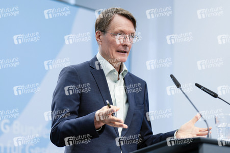 Pressekonferenz mit Karl Lauterbach in Berlin