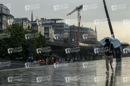 Starke Regenfälle in Hamburg