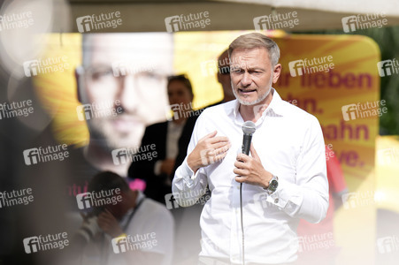 Landtagswahlkampf der FDP in Blankenfelde-Mahlow