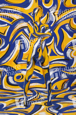 BODYART: Blau-Gelb Splash / Blue-Yellow Splash