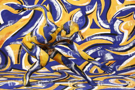 BODYART: Blau-Gelb Splash / Blue-Yellow Splash