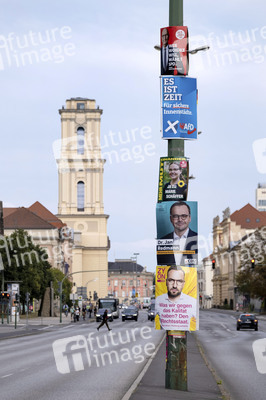 Wahlplakate zur Brandenburger Landtagswahl in Potsdam