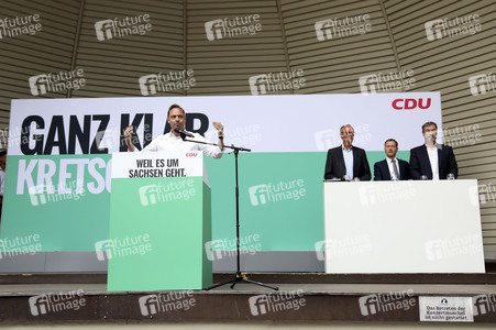Landtagswahlkampfveranstaltung der CDU in Dresden
