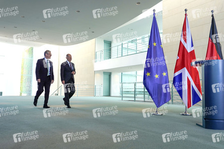 Pressestatement von Keir Starmer und Olaf Scholz in Berlin