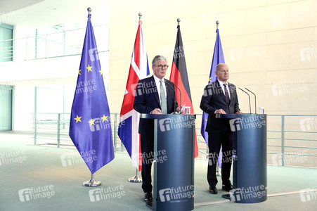 Pressestatement von Keir Starmer und Olaf Scholz in Berlin