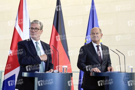 Pressestatement von Keir Starmer und Olaf Scholz in Berlin