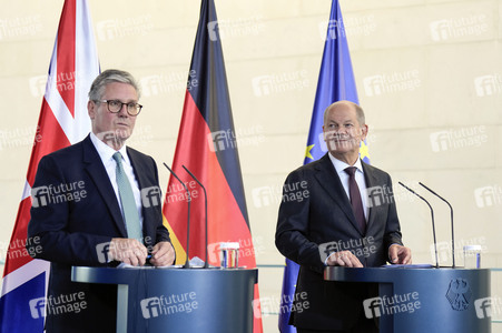 Pressestatement von Keir Starmer und Olaf Scholz in Berlin