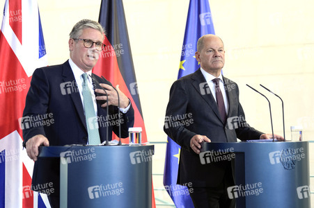 Pressestatement von Keir Starmer und Olaf Scholz in Berlin