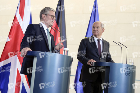 Pressestatement von Keir Starmer und Olaf Scholz in Berlin