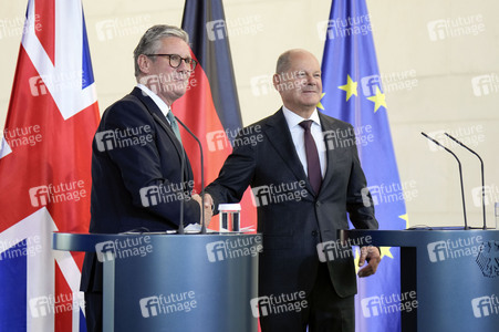 Pressestatement von Keir Starmer und Olaf Scholz in Berlin
