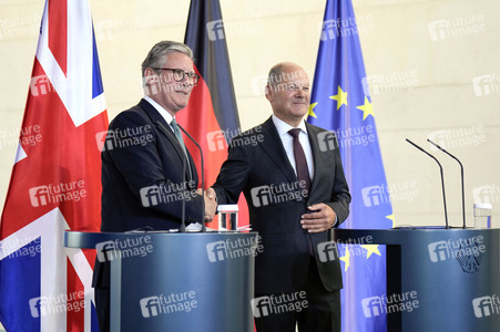 Pressestatement von Keir Starmer und Olaf Scholz in Berlin