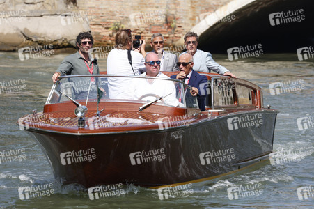 Ankunft von George Clooney und Brad Pitt am Palazzo del Casino, Internationale Filmfestspiele von Venedig 2024
