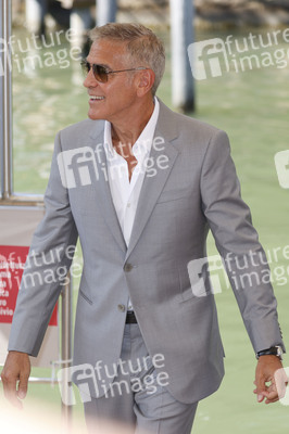 Ankunft von George Clooney und Brad Pitt am Palazzo del Casino, Internationale Filmfestspiele von Venedig 2024