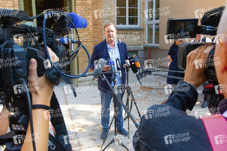 Bodo Ramelow bei der Stimmabgabe zur Landtagswahl in Erfurt