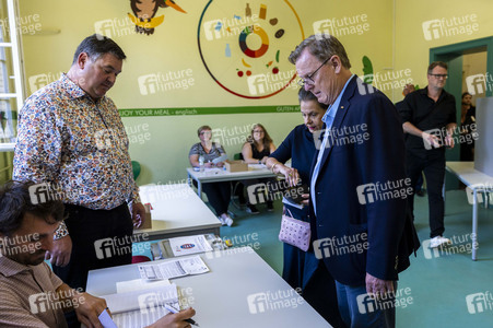 Bodo Ramelow bei der Stimmabgabe zur Landtagswahl in Erfurt