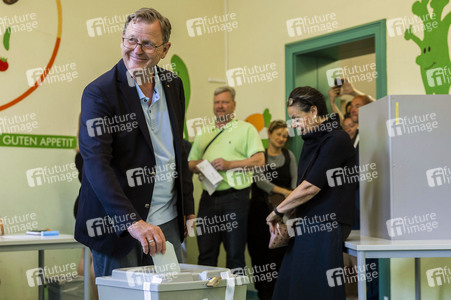 Bodo Ramelow bei der Stimmabgabe zur Landtagswahl in Erfurt