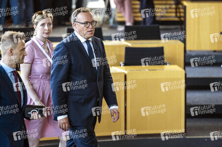 Wahlabend der Thüringer Landtagswahl 2024 in Erfurt