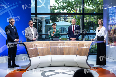 Wahlabend der Thüringer Landtagswahl 2024 in Erfurt