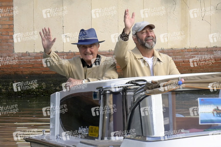 Abfahrt  von Claude Lelouch und Kaddour Merad vom Hotel Excelsior, Internationale Filmfestspiele von Venedig 2024