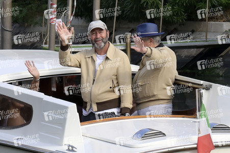 Abfahrt  von Claude Lelouch und Kaddour Merad vom Hotel Excelsior, Internationale Filmfestspiele von Venedig 2024