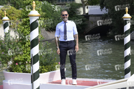 Ankunft von Katia Pedrotti und Ascanio Pacelli am Hotel Excelsior, Internationale Filmfestspiele von Venedig 2024