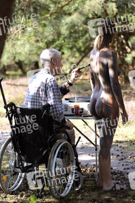 NATURE ART: Heidebäume / Heath Tress Bodypainting