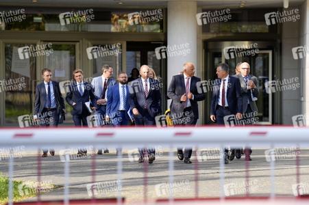 Pressestatement der CDU/CSU nach Beratungen zwischen Ampel, Union und Ländern zur Migrationspolitik in Berlin