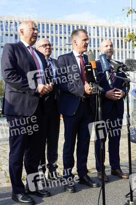 Pressestatement der CDU/CSU nach Beratungen zwischen Ampel, Union und Ländern zur Migrationspolitik in Berlin