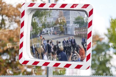 Pressestatement der CDU/CSU nach Beratungen zwischen Ampel, Union und Ländern zur Migrationspolitik in Berlin