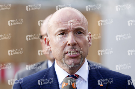 Pressestatement der CDU/CSU nach Beratungen zwischen Ampel, Union und Ländern zur Migrationspolitik in Berlin