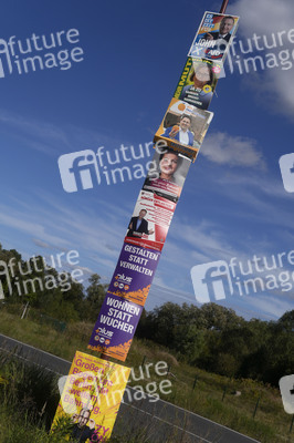 Wahlplakate in Bernau bei Berlin
