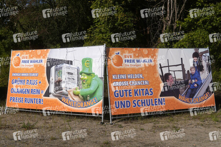 Wahlplakate in Bernau bei Berlin