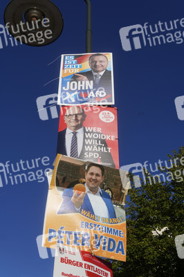 Wahlplakate in Bernau bei Berlin