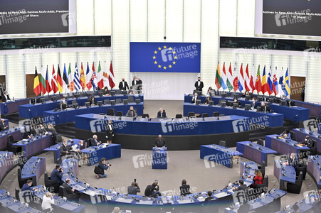 Nana Akufo-Addo spricht vor dem EU-Parlament in Straßburg