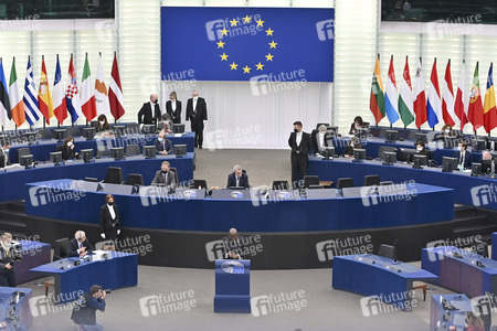 Nana Akufo-Addo spricht vor dem EU-Parlament in Straßburg