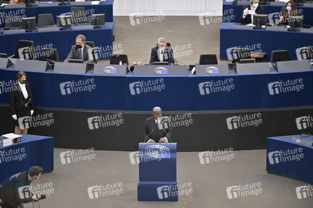 Nana Akufo-Addo spricht vor dem EU-Parlament in Straßburg
