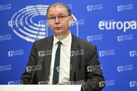 Pressekonferenz im Europäischen Parlament in Straßburg