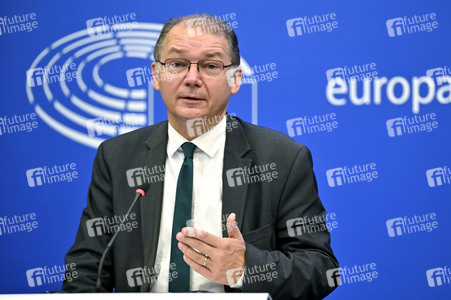 Pressekonferenz im Europäischen Parlament in Straßburg