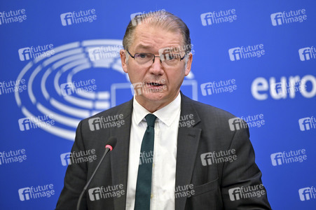 Pressekonferenz im Europäischen Parlament in Straßburg