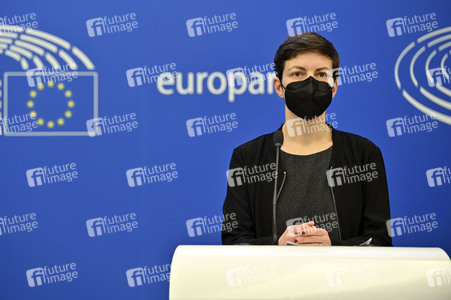 Pressekonferenz im Europäischen Parlament in Straßburg