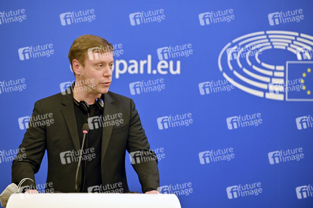 Pressekonferenz im Europäischen Parlament in Straßburg