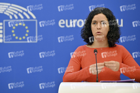 Pressekonferenz im Europäischen Parlament in Straßburg