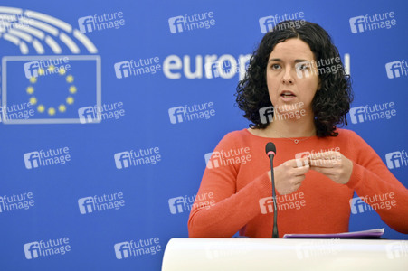 Pressekonferenz im Europäischen Parlament in Straßburg