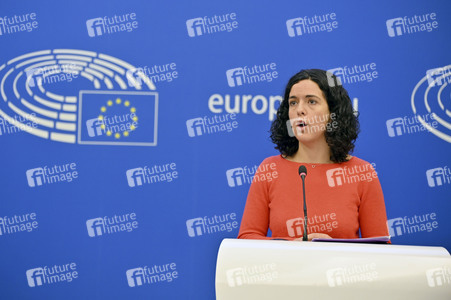 Pressekonferenz im Europäischen Parlament in Straßburg
