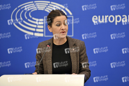 Pressekonferenz im Europäischen Parlament in Straßburg