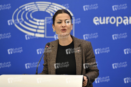 Pressekonferenz im Europäischen Parlament in Straßburg