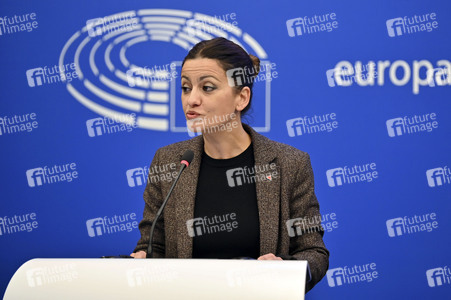 Pressekonferenz im Europäischen Parlament in Straßburg