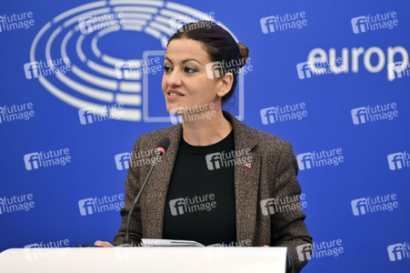 Pressekonferenz im Europäischen Parlament in Straßburg
