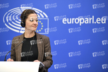 Pressekonferenz im Europäischen Parlament in Straßburg